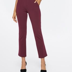 NWT - Women's Burgundy High Rise Straight Leg Cropped Pant
